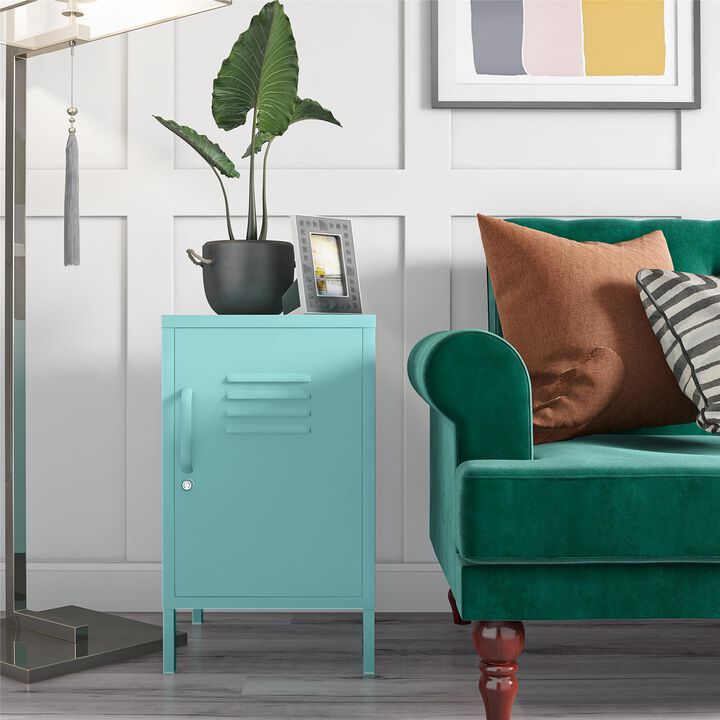 Novogratz Cache Metal Locker Style Livingroom End Table