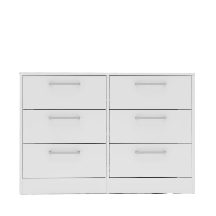Polifurniture Juliette 6 Drawer Dresser, White