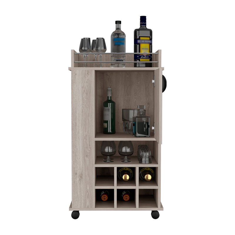 Bar Cart Reese, Living Room, Light Gray