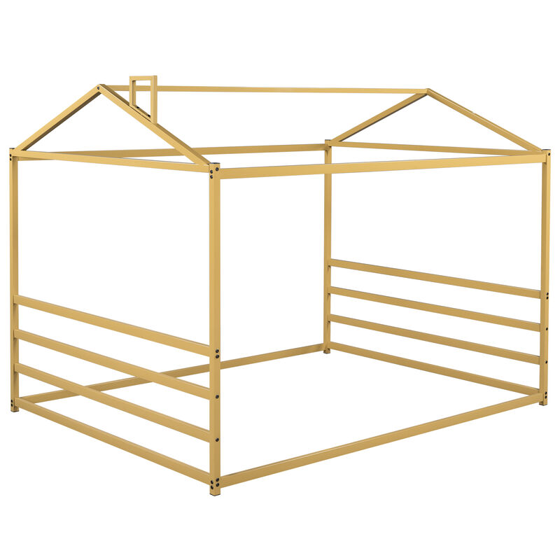 Merax Metal House Shape Platform Bed