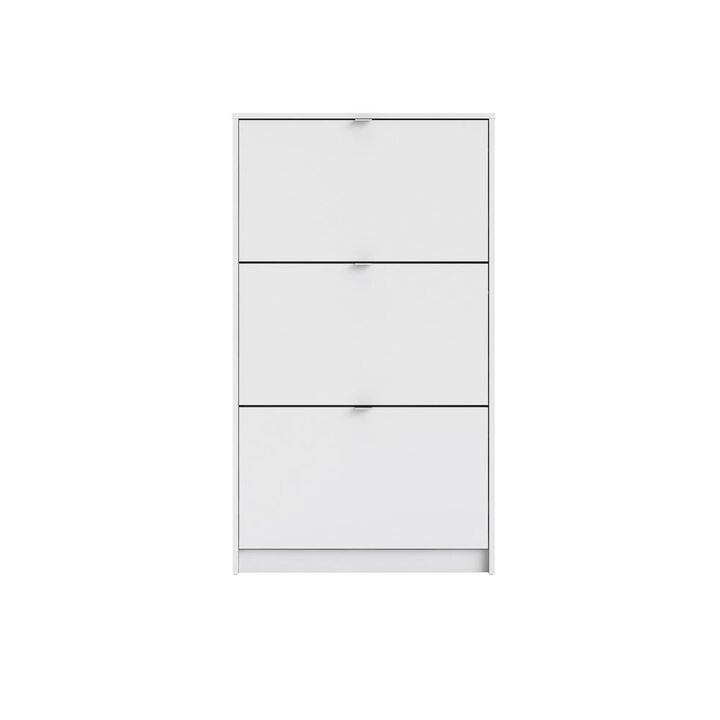Tvilum Bright 3 Drawer Shoe Cabinet, White