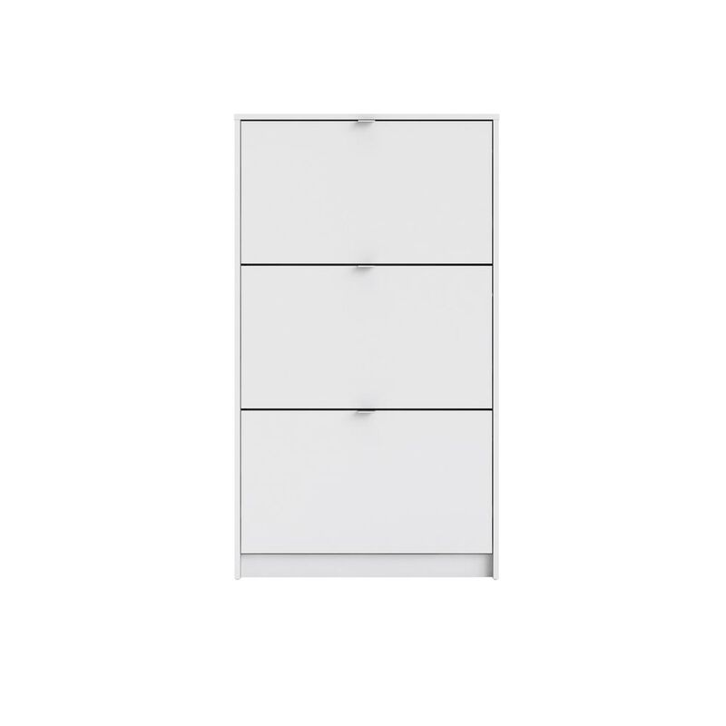 Tvilum Bright 3 Drawer Shoe Cabinet, White
