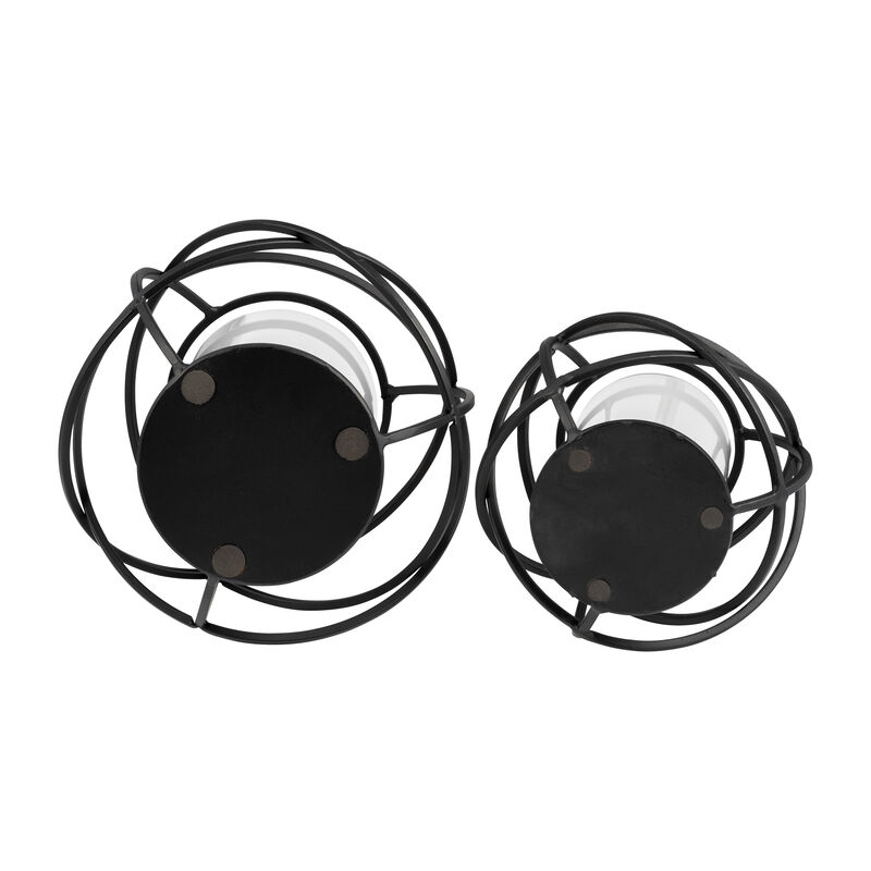 6" Orb Candle Holder Set