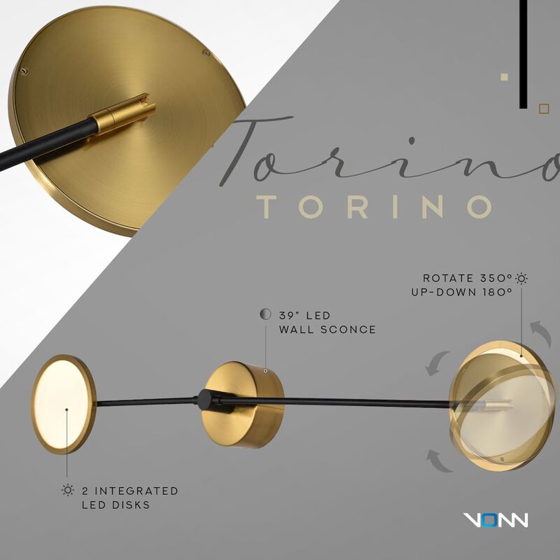 VONN Lighting Integrated LED Wall Sconce Light