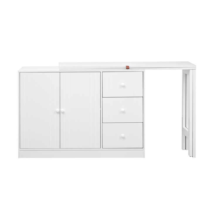 Merax Sideboard Cabinet with Adjustable Pull-Out Top