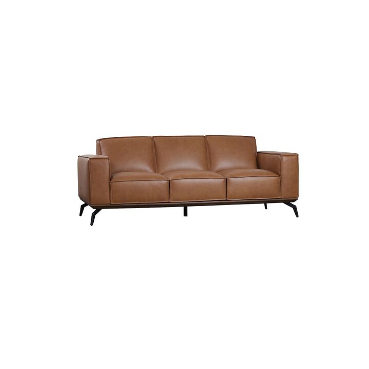 Porter Designs Carina Top Grain Leather Sofa, Brown