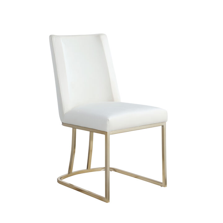 Dining Chairs, Velvet Upholstered Side Chair, Metal Legs (Set Of 2)
