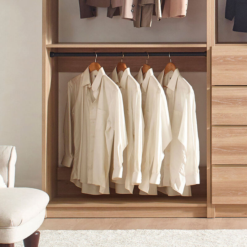 Prosper Oak Freestanding Walk in Wood Closet System