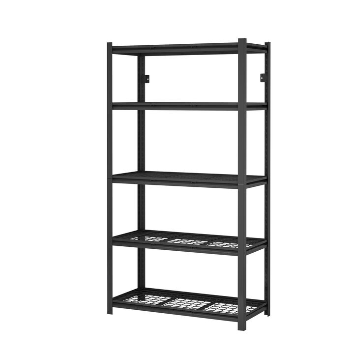 5-Tier Adjustable Shelving Unit, Heavy-Duty Garage Shelving & Industrial Utility Storage Rack for Organization
