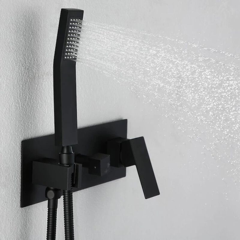 Hot Sale Matte Black Wall Mounted Bathroom Complete Shower Set