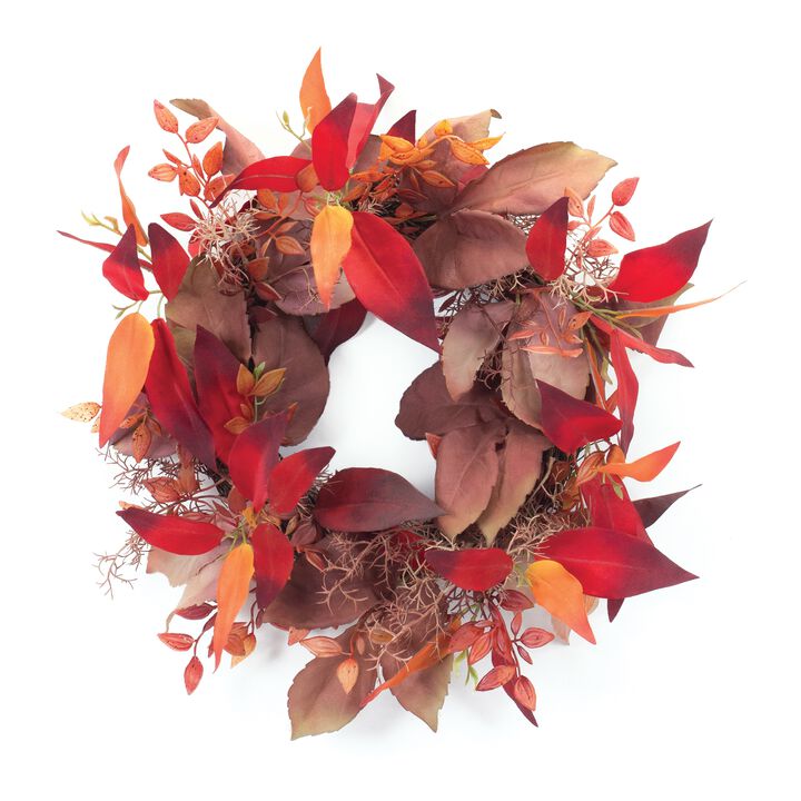 Fall Leaf Wreath Autumn Decorative Door or Wall Accent for Home Decor