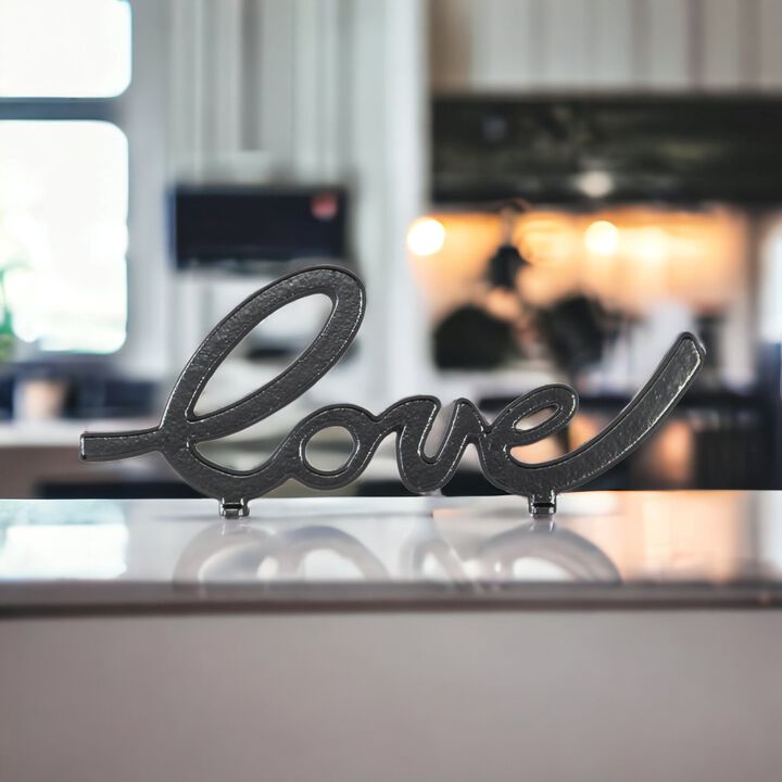Roven Cast Iron Calligraphic Love Table Décor