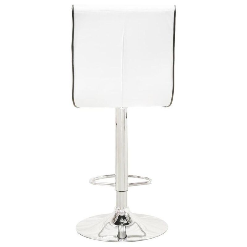 Best Master Swivel Bar Stool with Crystal and Tufted Look in White (Set of 2)