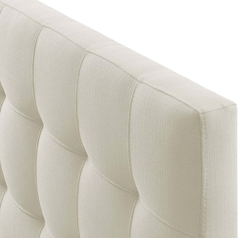 Upholstered Linen Headboard with Button Tufting for Bedroom Decor