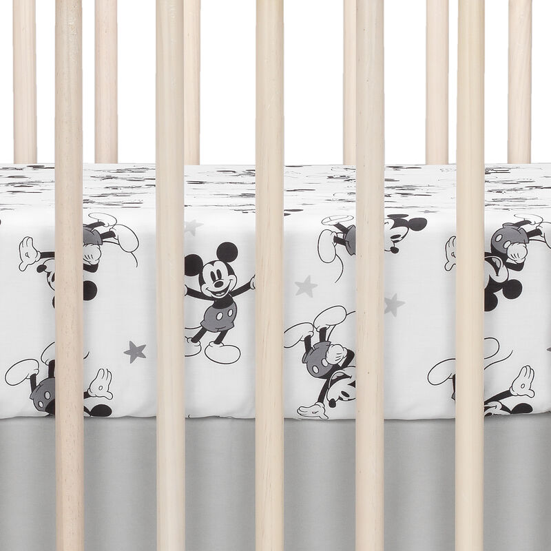 Lambs & Ivy Disney Baby Magical Mickey Mouse 3-Piece Crib Bedding Set - Gray