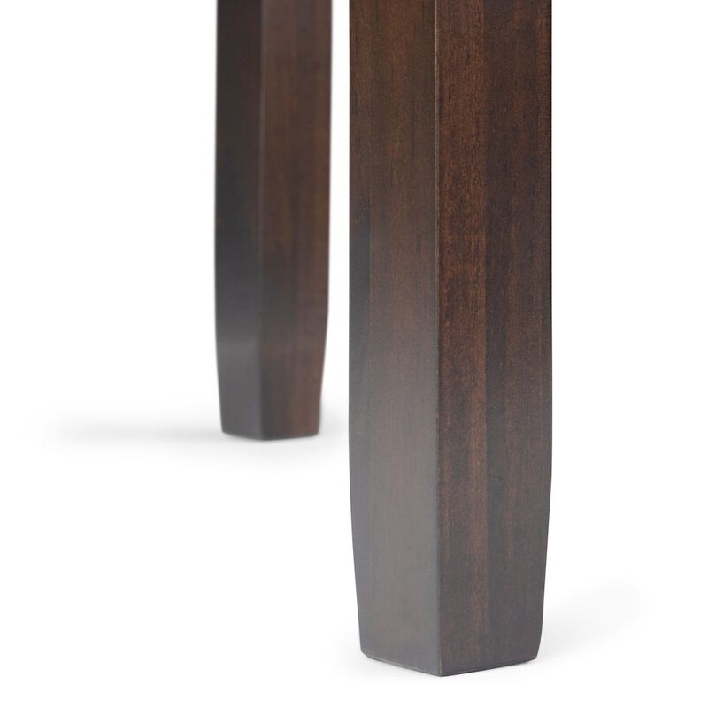 Simpli Home Cosmopolitan Solid Wood Narrow Side Table In Mahogany Brown