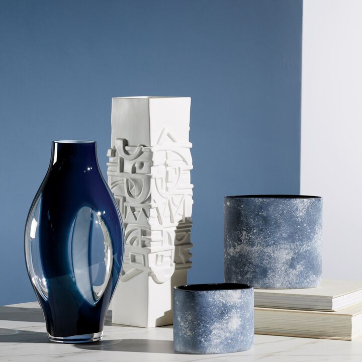 Fly Through Vase-Blue Medium