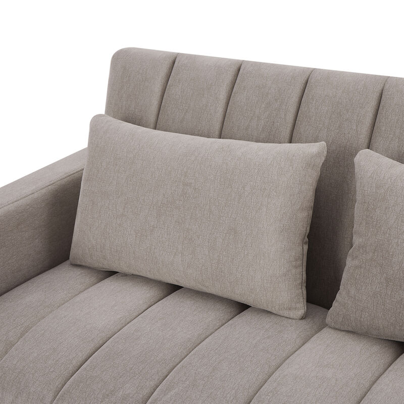 Merax Convertible Sofa Bed Loveseat with 3 USB Ports
