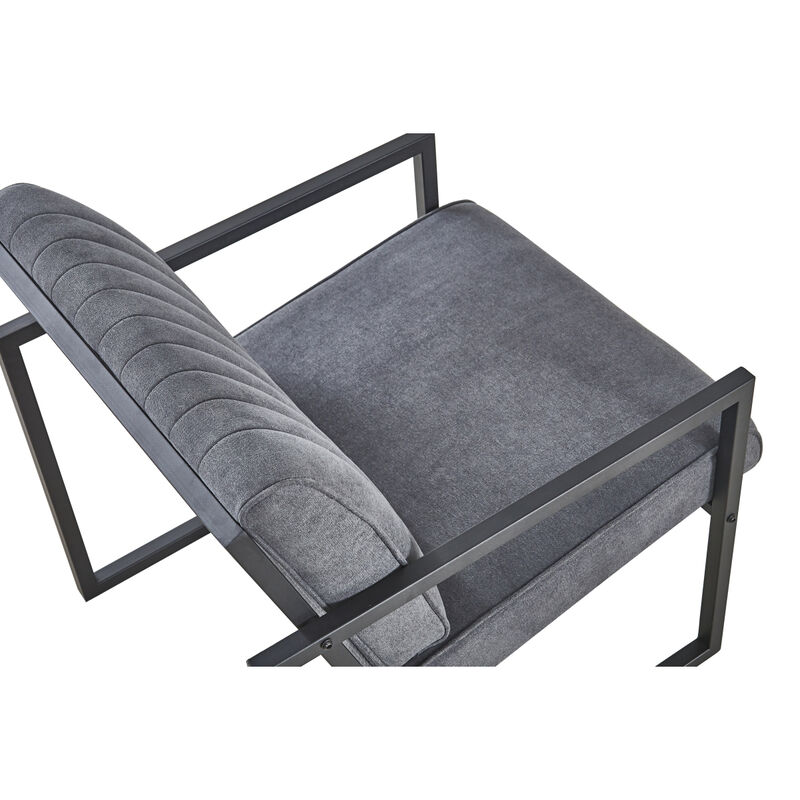 Modern design high quality fabric + steel armchair, for Kitchen, Dining, Bedroom, Living Room