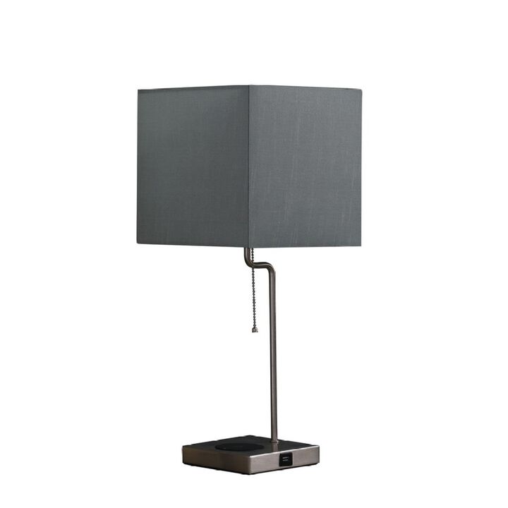 21.5-Inch Aston Square Table Lamp with Charging Station