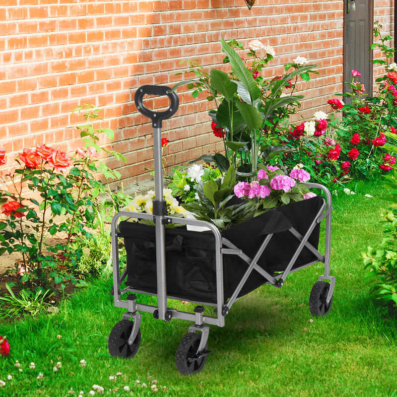 Garden Folding Cart Portable & Collapsible Garden Trolley for Easy Transport of Tools & Supplies