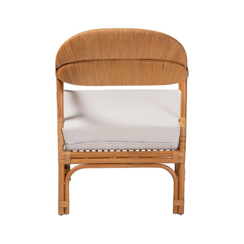 bali & pari Marisa Bohemian Light Honey Rattan Arm Chair