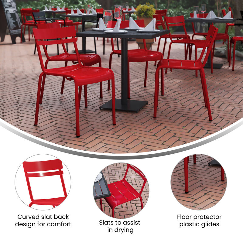 Metal Colorful Restaurant Chairs