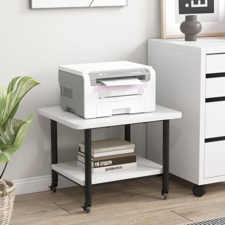 Hivvago Under Desk Printer Stand with 360Â° Swivel Casters