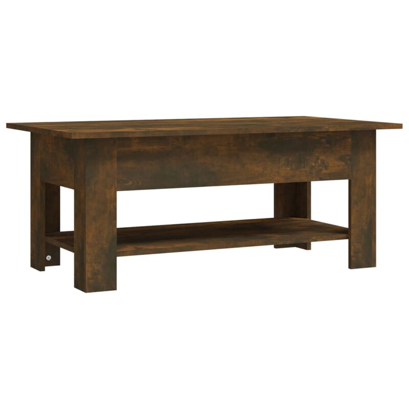 vidaXL Coffee Table Smoked Oak 40.2"x21.7"x21.7" Chipboard