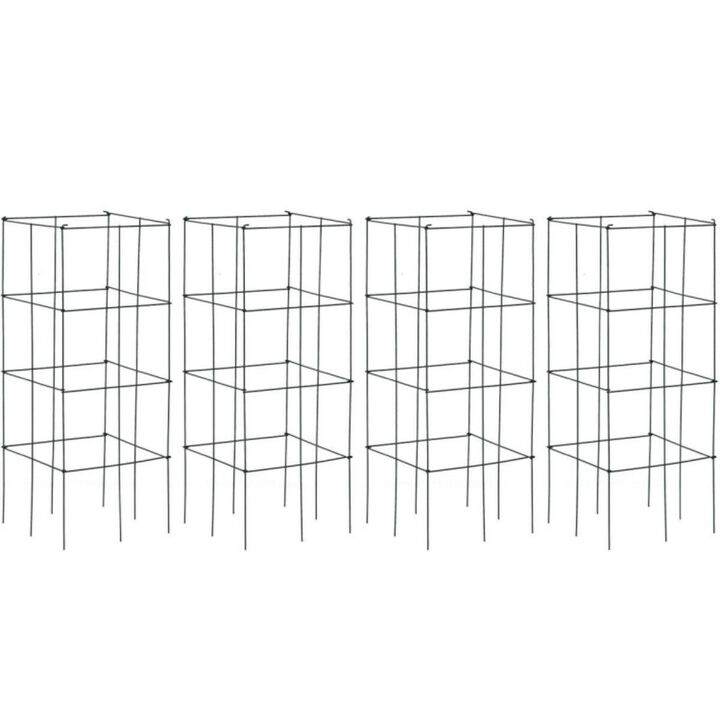 Hivvago 4 Pack Garden Trellis for Climbing Plants for Flower Vegetable