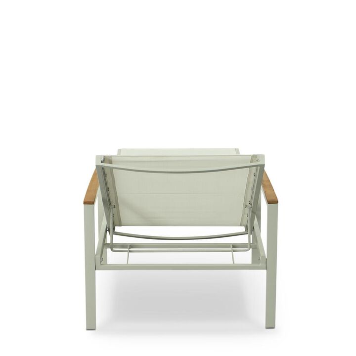 Carolina Living Braylee Reclining Chaise Lounge - Natural/White