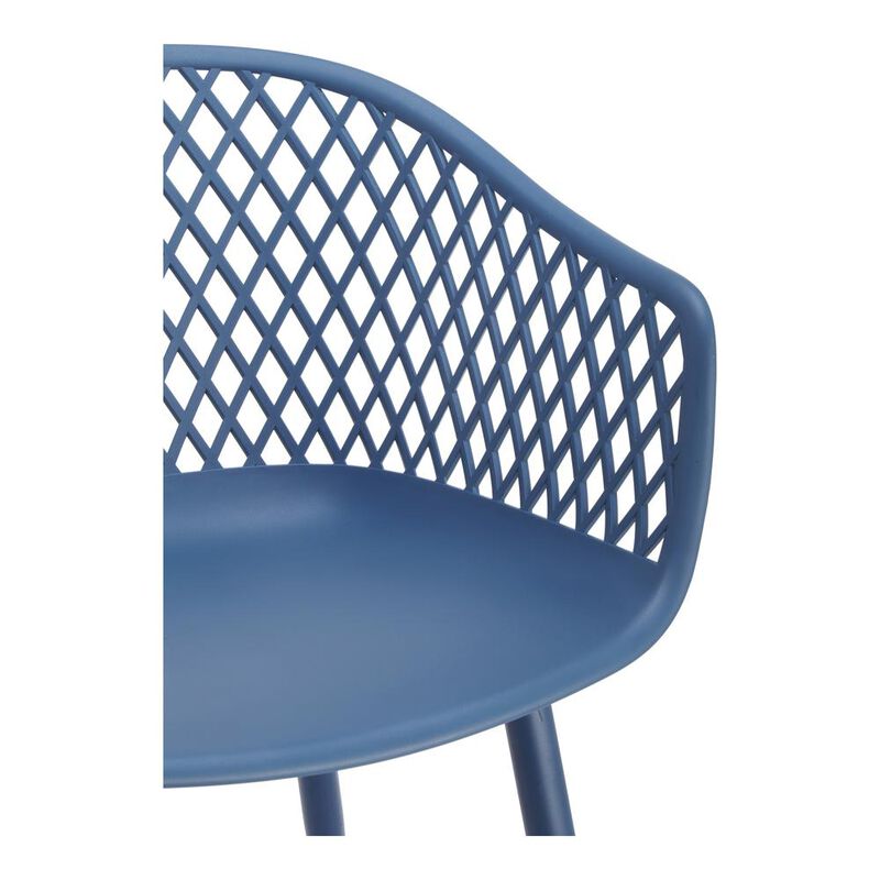 Moe's Home Collection Piazza Outdoor Chair Blue-Set Of Two