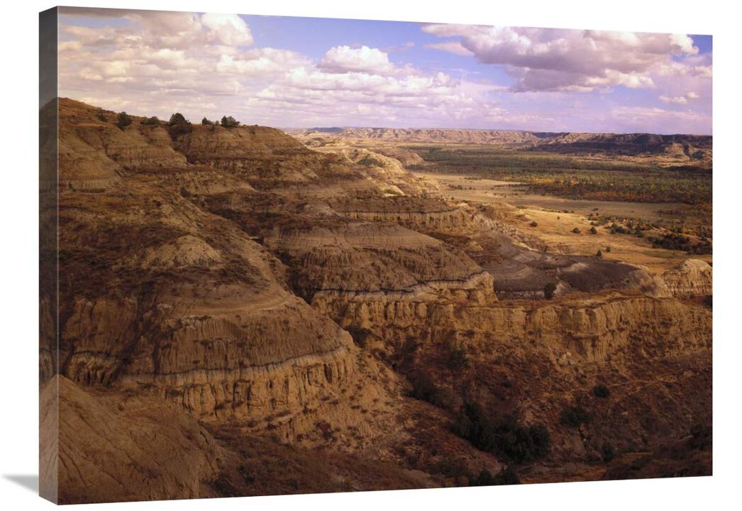Badlands in Theodore Roosevelt National Park, North Dakota-Canvas Art-32x24