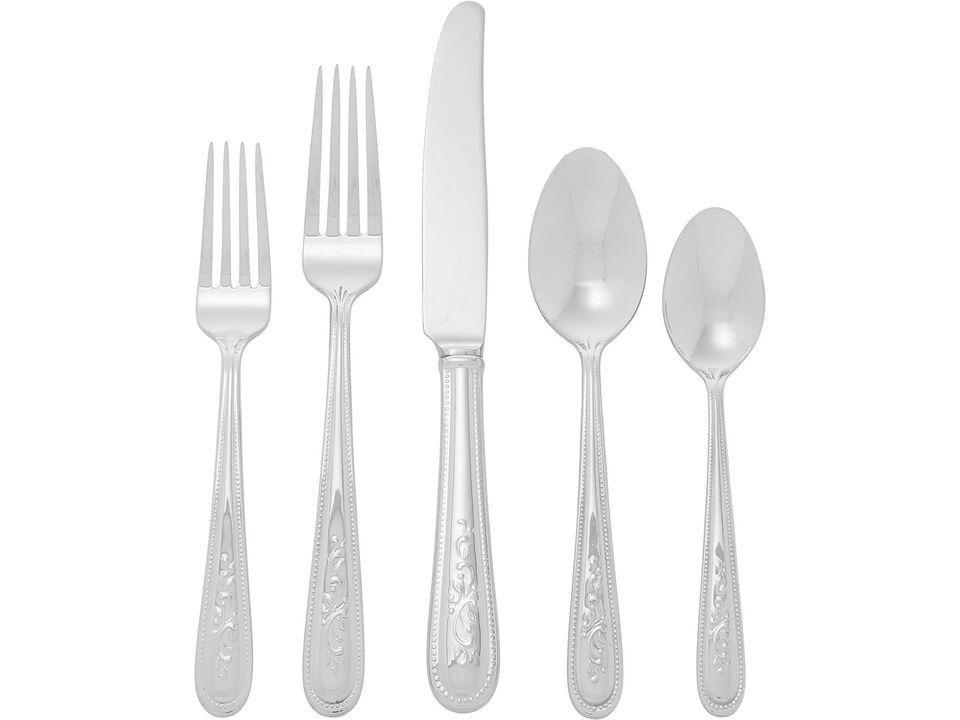 Lenox Opal Innocence Flatware 5-Piece Place Setting - , Silver