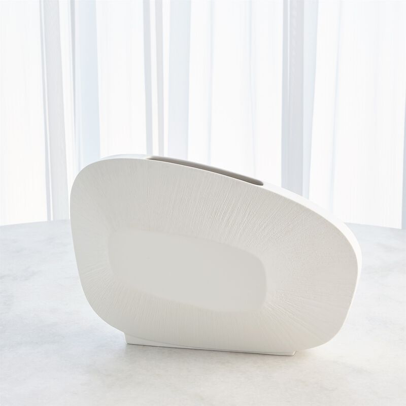Offset Square Scratch Vase-Low