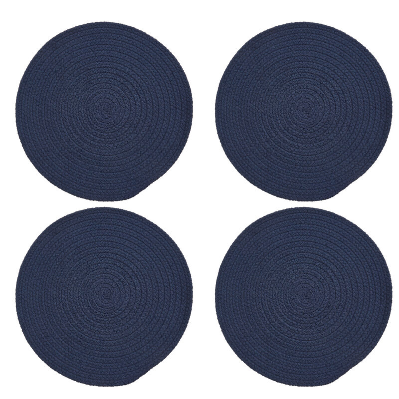 Split P Marine Blue Essex Round Placemat Set of 4