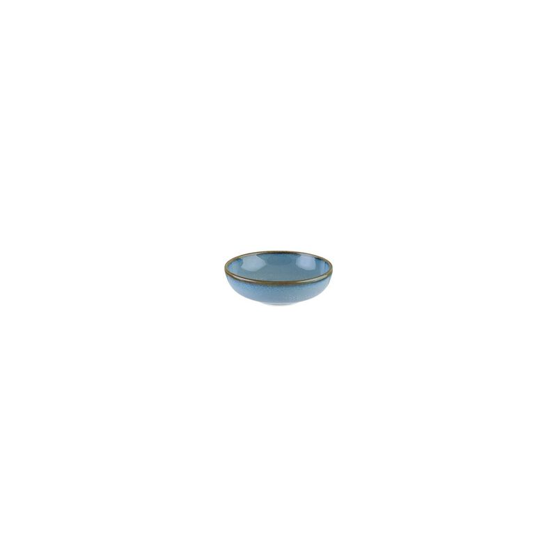 Sky dia.4" h:0.75" 4 oz. Round Blue Porcelain Bowl (Set of 4)