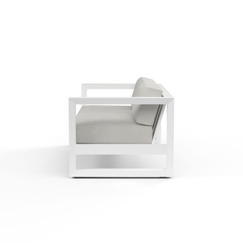 Newport Club Chair in Cast Silver, No Welt