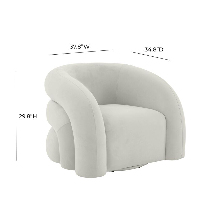 Slipper Vegan Shearling Swivel Chair