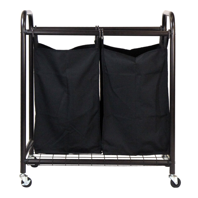 Oceanstar 2-Bag Rolling Laundry Sorter