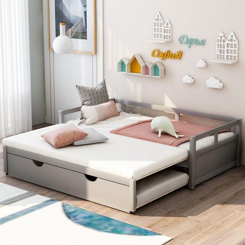 Merax Extending Daybed with Trundle