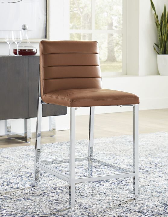 Modus Furniture International|Modus Direct Ship|Amalfi Mtl Bk Ct Stl - Cgn/chr|Dining Leather Cs