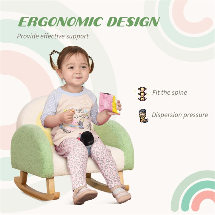 Kids' Sofa Comfortable Upholstered Couch for Toddlers & Children's Playroom, Bedroom & Living Room