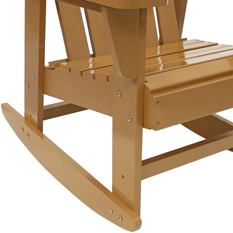 Sunnydaze Classic Wooden Adirondack Rocking Chair - Cedar Finish