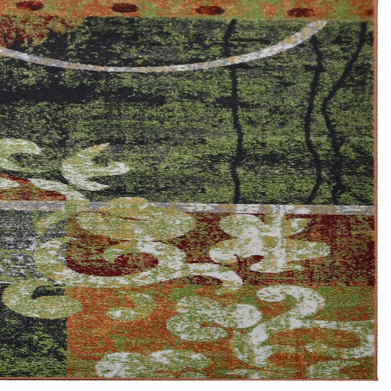RUGSOTIC CARPETS MACHINE MADE HEATSET POLYPROPYLENE AREA RUGS  - 4'x6', Rectangle Shape, Multicolor Color, Contemporary Modern Design, Midium Pile Machine Made Area Rugs (M00043)