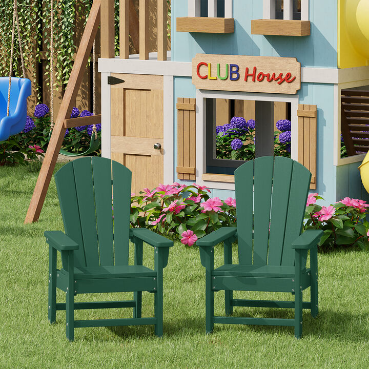 WestinTrends Kids Outdoor Adirondack Plastic Patio Chair (Set of 2)