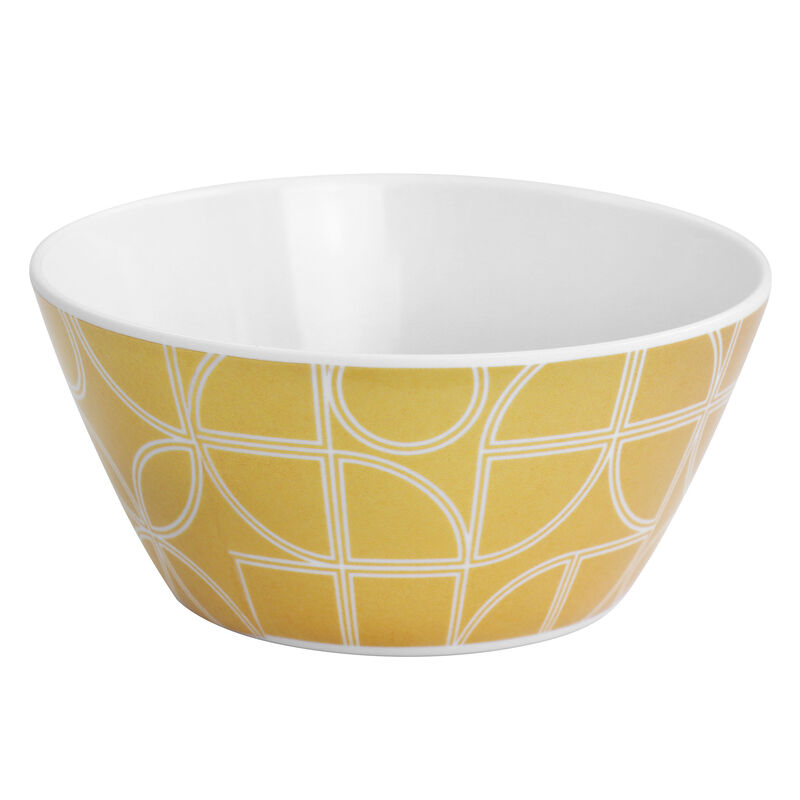 Laurie Gates California Designs Summer Bloom 12 Piece Melamine Dinnerware Set in Gold
