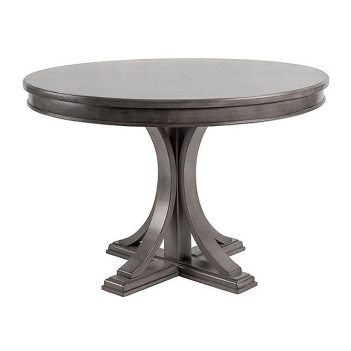 Gracie Mills Anastasia Distressed Solid Round Dining Table
