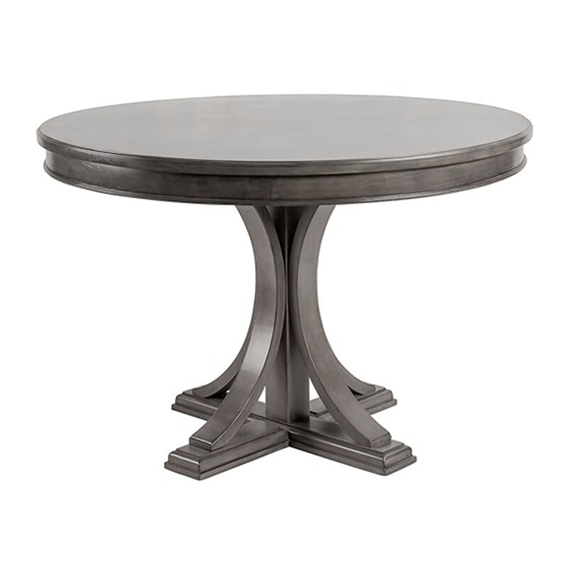 Gracie Mills Anastasia Distressed Solid Round Dining Table