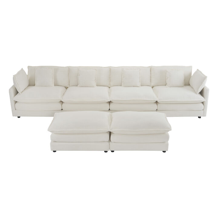 Merax Modern Corduroy Modular Sofa Couch for Living Room